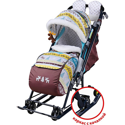 Санки-коляска Nika "Ника детям 7-7", скандинавский бирюзовый от Nika-Kids