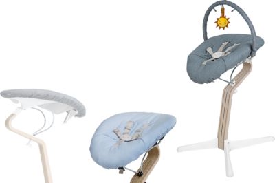 Nomi Baby White Inkl Spielbogen Mit Matratze Pale Blue Sand Nomi