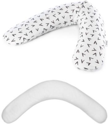 Stillkissen Original mit Bezug Baumwolle Hooks black & white, ca. 190 cm