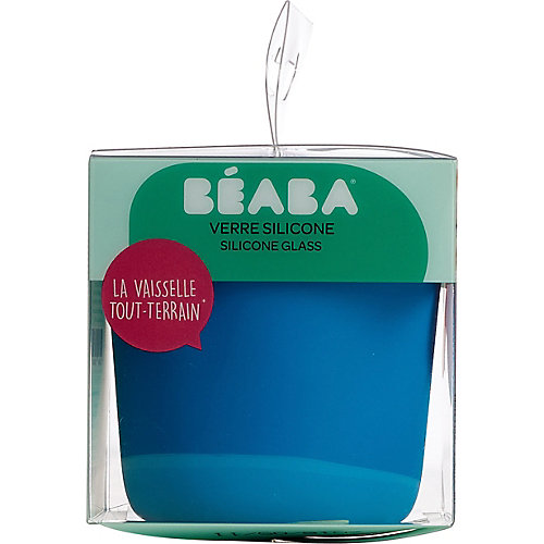 Стакан Beaba Silicone Glass, голубой от BÉABA
