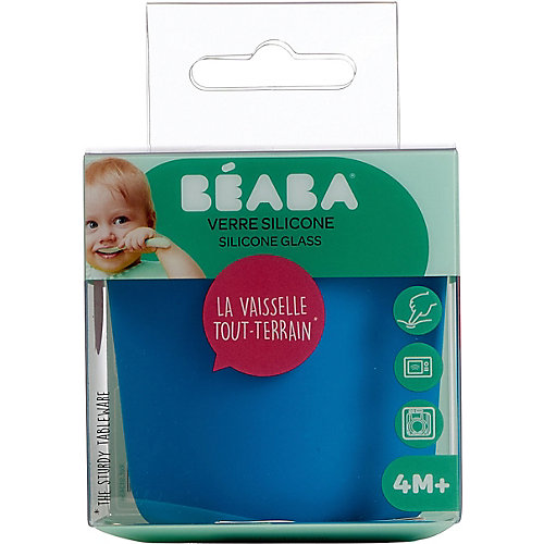 Стакан Beaba Silicone Glass, голубой от BÉABA