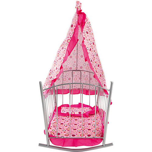 Кроватка-качалка Buggy Boom Loona, розовый с кружочками от Buggy Boom