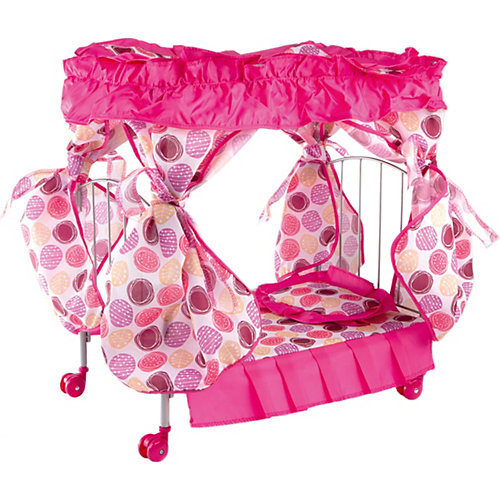 Кроватка с балдахином Buggy Boom Loona, белый с кружочками от Buggy Boom
