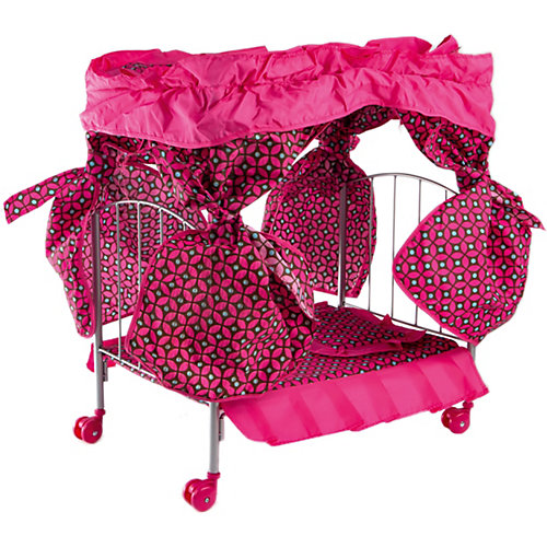 Кроватка с балдахином Buggy Boom Loona, темно-розовый с узором от Buggy Boom