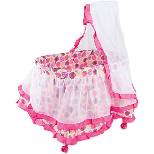Кроватка с балдахином Buggy Boom Loona, белый с кружочками от Buggy Boom
