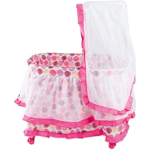 Кроватка с балдахином Buggy Boom Loona, белый с кружочками от Buggy Boom