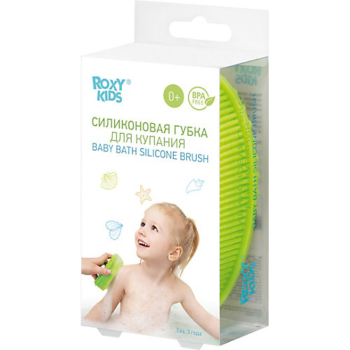 Силиконовая губка Roxy-Kids, салатовая - зеленый от Roxy-Kids