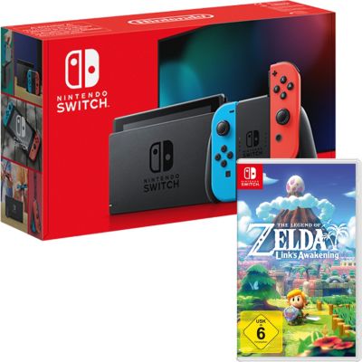 Nintendo Switch Neon-Rot/Neon-Blau inkl. Nintendo Switch The Legend of Zelda: Link�s Awakening