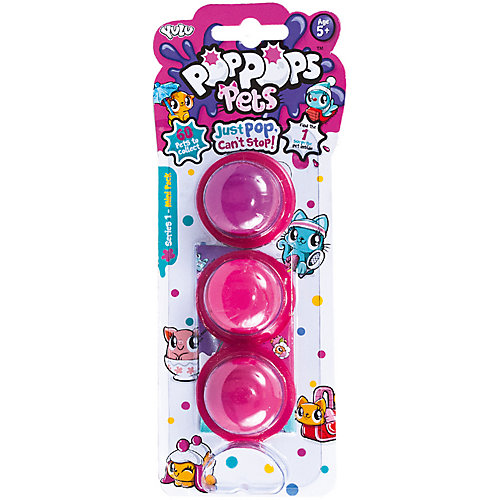 Игровой набор Yulu PopPops Pets, 3 шт от BANDAI