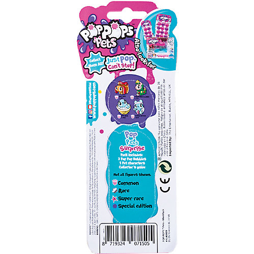Игровой набор Yulu PopPops Pets, 3 шт от BANDAI