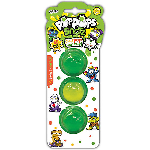 Игровой набор Yulu PopPops Snotz, 3 шт от BANDAI