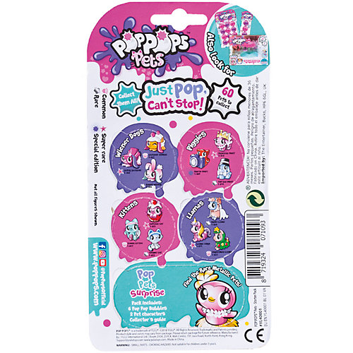 Игровой набор Yulu PopPops Pets, 6 шт от BANDAI
