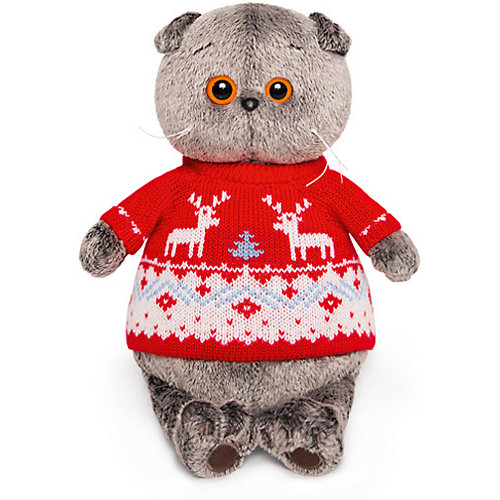 Мягкая игрушка Budi Basa Кот Басик в свитере с оленями, 25 см от Budi Basa