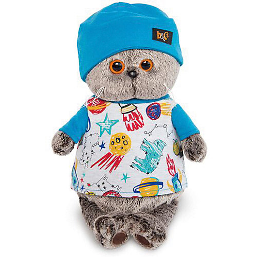 Мягкая игрушка Budi Basa Кот Басик в футболке космос и в шапочке, 30 см от Budi Basa