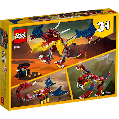 Конструктор LEGO Creator 31102: Огненный дракон от LEGO