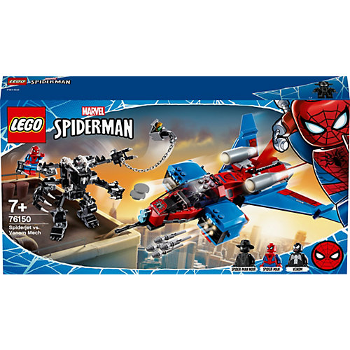 Конструктор LEGO Super Heroes 76150: Реактивный самолёт Человека-Паука против Робота Венома от LEGO