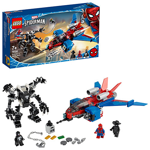 Конструктор LEGO Super Heroes 76150: Реактивный самолёт Человека-Паука против Робота Венома от LEGO