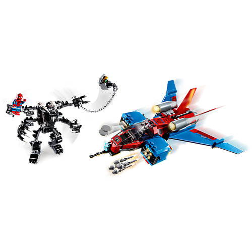 Конструктор LEGO Super Heroes 76150: Реактивный самолёт Человека-Паука против Робота Венома от LEGO