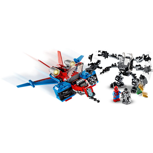 Конструктор LEGO Super Heroes 76150: Реактивный самолёт Человека-Паука против Робота Венома от LEGO