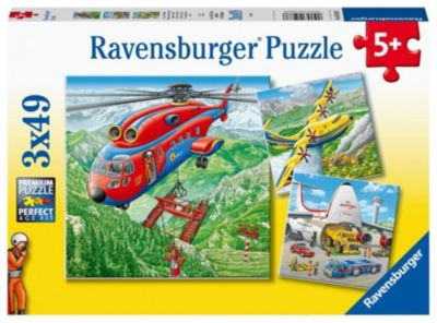 Image of Ravensburger Kinderpuzzle - 05033 Über den Wolken - Puzzle für Kinder ab 5 Jahren mit 3x49 Teilen