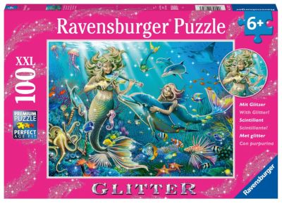 Puzzle Unterwasserschönheiten mit Glitzer 100 Teile Kinder Ravensburger 