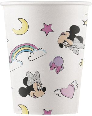 Minnie 8 Pappbecher 200ml FSC industrielle Kompostierung Design Minnie Unicorn Dreams bunt