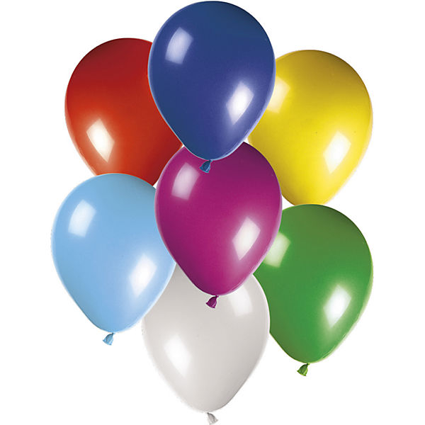 Latex-Luftballons Ø 30cm 10 Stk Zahl "6"  Ballons Geburtstag Jubiläum