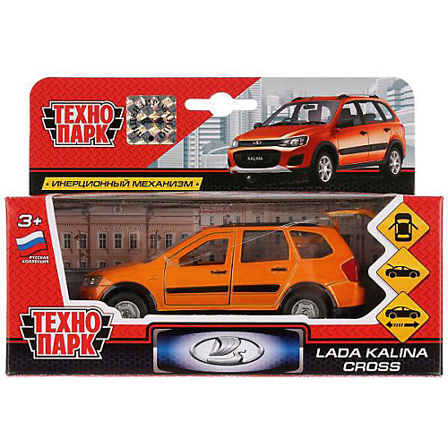 Металлическая машинка Технопарк Lada Kalina Cross, оранжевая от ТЕХНОПАРК