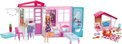 Ferienhaus mit Möbeln und Puppe inkl. Barbie Möbel und Zubehör - Dog House