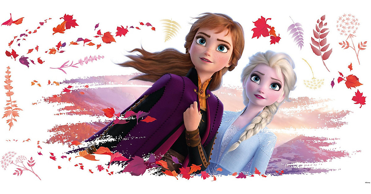 Wandsticker Disney Frozen II - Elsa & Anna mehrfarbig