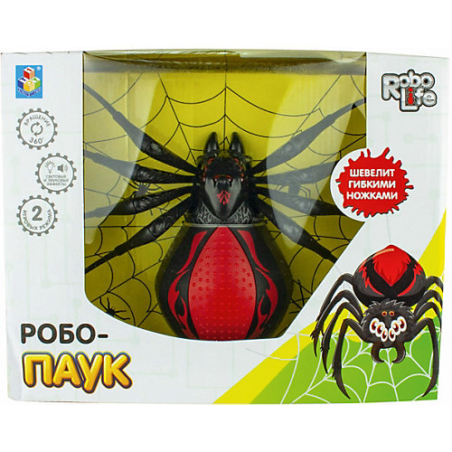 Радиоуправляемая игрушка 1Toy RoboLife Робо-паук, чёрно-красный от 1Toy