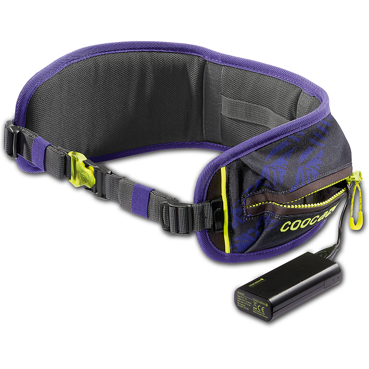 Coocazoo Hüftgurt TecCheck mit integriertem Power-Pack violet