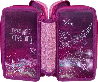 Triple-Federmäppchen Pegasus, 30-tlg.