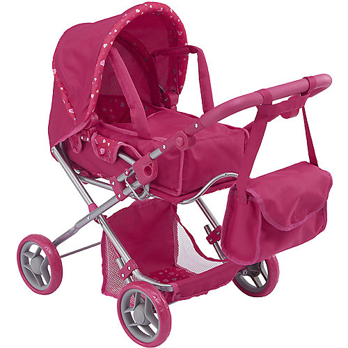 Коляска-трансформер 2-в-1 для кукол Buggy Boom Infinia, розовая от Buggy Boom