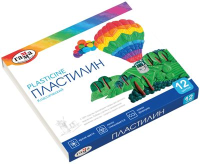 Пластилин Гамма "Классический", 12 цветов