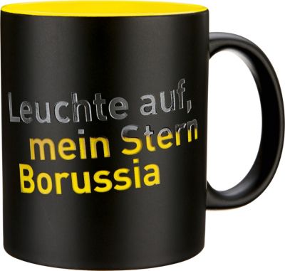 BVB Tasse Punkte schwarz gelb Kaffeebecher Becher BVB Logo Punkte-Design
