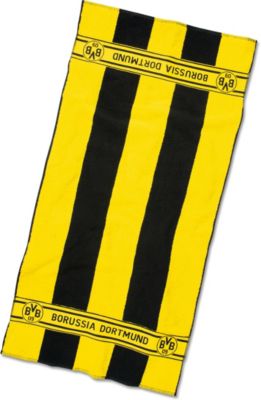 BVB Borussia Dortmund Handtuch Blockstreifen 50 x 100 cm 100 % Baumwolle 