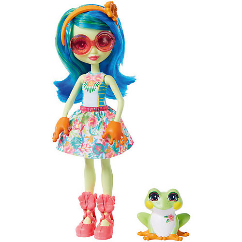 Кукла с любимой зверюшкой Enchantimals Тамика Квакша и Бёст от Mattel