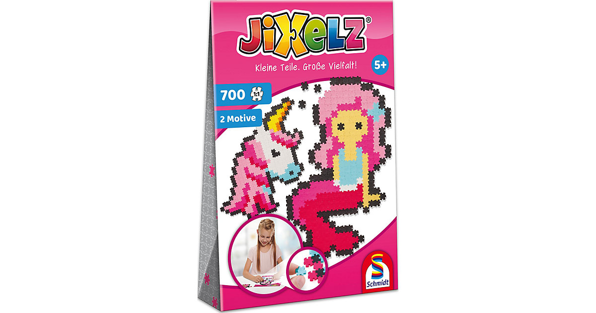 Puzzles: Schmidt Spiele Jixelz Puzzle Einhorn und Meerjungfrau, 700 Teile
