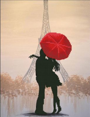 Кристальная мозаика (алмазная вышивка) Фрея "Парижская история" 32 х 42 см