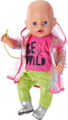 BABY born Deluxe Trendiges Pink Set 43 cm Zapf Puppenkleidung Jacke 