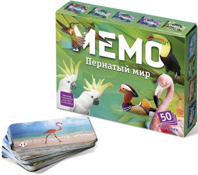Карточная игра Нескучные игры Мемо Пернатый мир