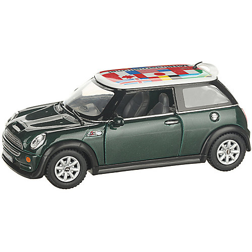 Коллекционная машинка Serinity Toys Mini Cooper S с флагом, зелёная от Serinity Toys