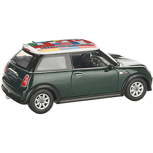 Коллекционная машинка Serinity Toys Mini Cooper S с флагом, зелёная от Serinity Toys