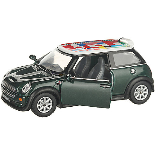 Коллекционная машинка Serinity Toys Mini Cooper S с флагом, зелёная от Serinity Toys