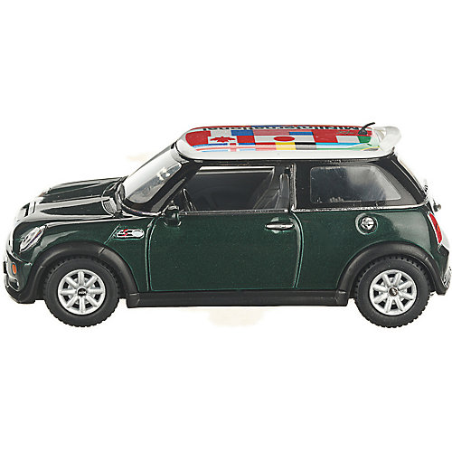 Коллекционная машинка Serinity Toys Mini Cooper S с флагом, зелёная от Serinity Toys