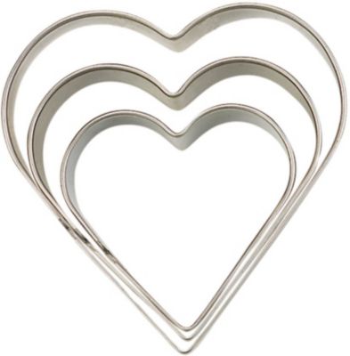 Terrassenausstecher Herz, 3-tlg.