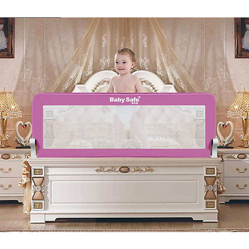 Барьер для кроватки Baby Safe, 120х66 см, розовый от Baby Safe
