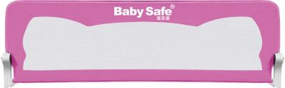 Барьер для кроватки Baby Safe Ушки, 120х42 см, розовый