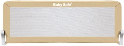 Барьер для кроватки Baby Safe, 150х66 см, бежевый